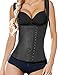 Ann Chery Women's Latex Full Vest, Black, XXL/40