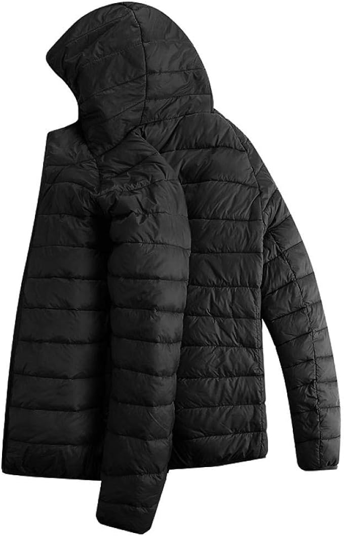 Songqiang Stylish Lightweight Men's Winter Down Jacket Slim Gray Hooded