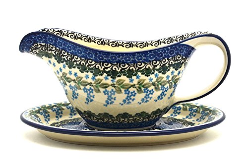 Polish Pottery Gravy Boat - Wisteria