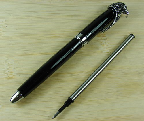 Lanxivi American Bald Eagle Head Clip Fuliwen Roller Pen with Pen Pouch - Thumbnail 4