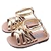 Voberry® Baby Infant Girls Summer Outdoor Prewalker Bronze Anti-Slip Sandals (6~12 Month, Gold)