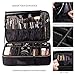 ROWNYEON Makeup Bag Organizer, Professional Portable Travel Makeup Bag for Make-up Artist, Makeup Train Case with EVA Adjustable Dividers |14x10 Inch | Black