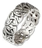 Sterling Silver Celtic Trinity Knot Band Ring