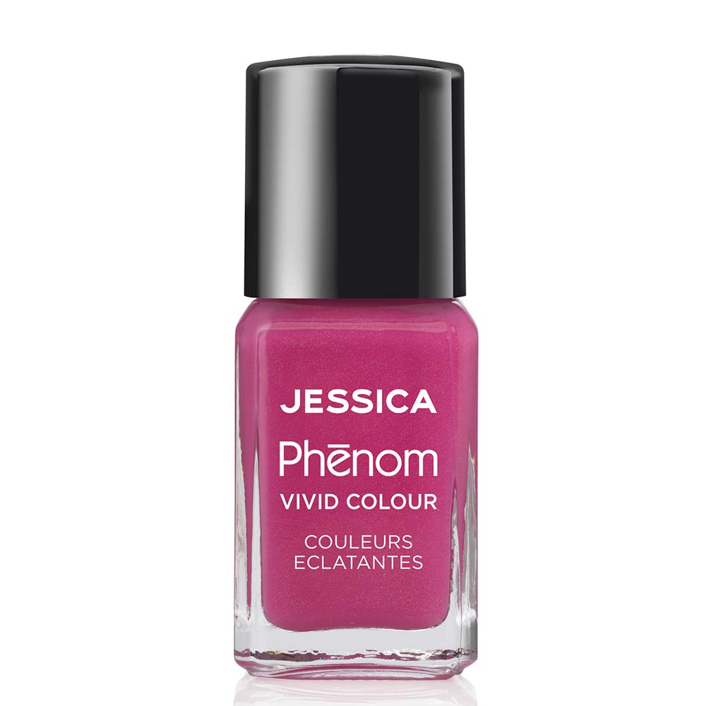 JESSICA | Phenom Vivid Colour Nail Polish | Long-lasting Gel-like Nail Polish without UV Lights coming in vivid & pigmented colours | Barbie Pink | 14 ml
