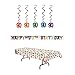 90th Birthday Party Decoration Kit: Bundle Includes Banner, Table Cover, and Whirls