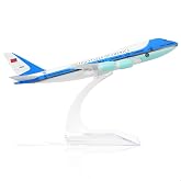 QIYUMOKE 1/400 for Air Force One Metal Model Airplane 747 with Stand | 6" Airliner Model for Adult Collectors, Mini Desktop Display Decorative Ornaments Gifts Suitable for Occasion