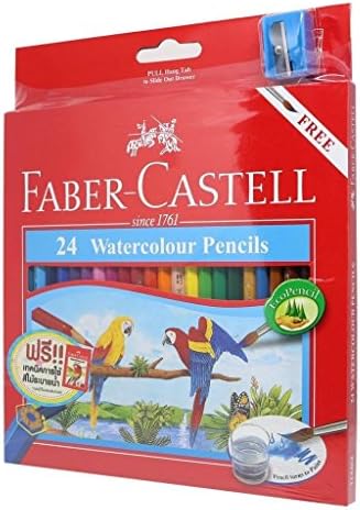 Punnarit Faber Castell Watercolor Pencil 24 Colors for Coloring Book