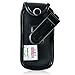 Turtleback Fitted Case Made for Samsung Convoy 4 Flip Phone Black Leather Rotating Removable Belt Clip Made in USA
