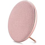 Fashion Bluetooth Speakers M16 for Birthday Gifts, JONTER Fabric Wireless Bluetooth 4.2 Round Speakers : [UPDATE VERSION] Alloy Housing,Enhanced Bass, Hands-Free, 15H Playtime-(Rose Gold)