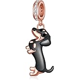 Peireara Dog Charms for Bracelets 925 Sterling Silver Dachshund Jewelry Corgi Jewelry Dog Gifts for Women