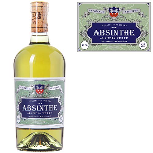 Absinth ALANDIA Verte | Ohne Farbstoff | Original Rezeptur aus dem 19. Jh. | Traditionelle Herstellung | 65% Vol. | (1x…