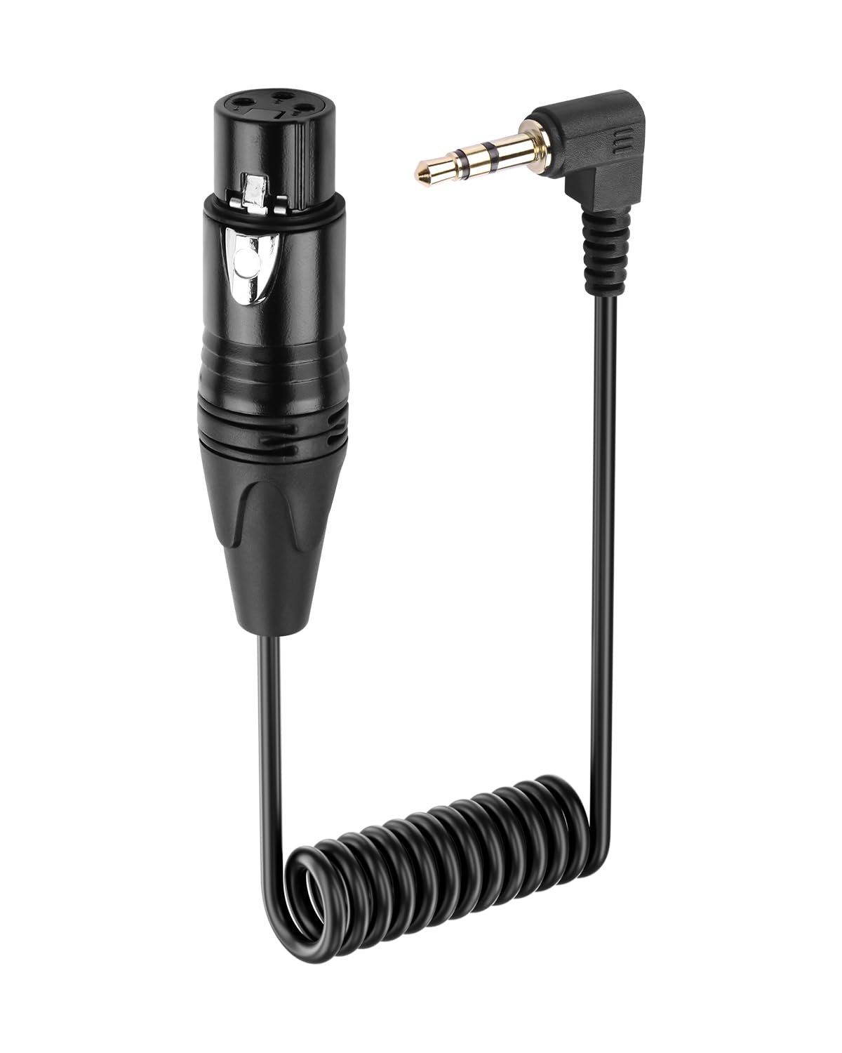 SinLoon 3.5mm Mini Jack Stereo to XLR Male Microphone Cable Gold-Plated 1/8 inch Mini Jack Aux to XLR Male Mono Audio Cord for Cell Phone, Laptop, Speaker, Mixer-0.5M (3 Pin Female)