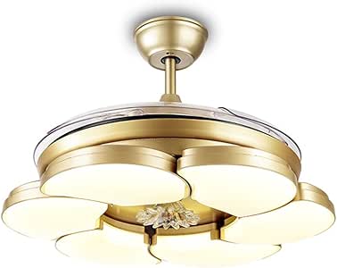 AorakiLights - Ventilador de techo, LED, invisible, retráctil, 6