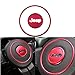 IZTOSS 2pcs/set Aluminum Steering wheel decorative Cover Trims for Jeep Wrangler JK / Compass/Patriot 2011 - 2016 Jeep Grand Cherokee 2011-2013 (Red)