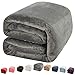 Shilucheng Goose Feathers Down Comforter, Soft 600TC Cotton Fabric, 850 Fill Power All Season Duvet Insert, Hotel Quality Comforter, Fluffy and Cozy (Grey, 80