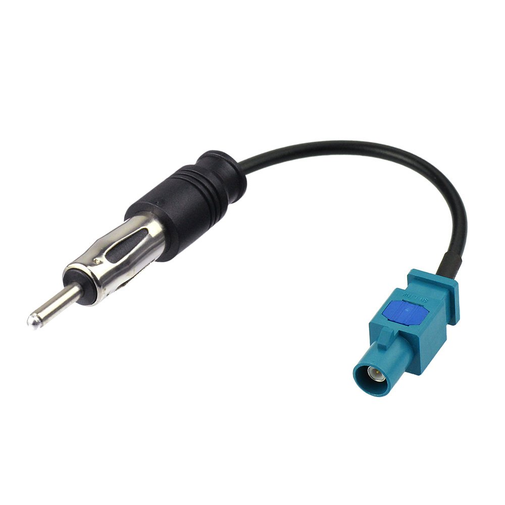 Eightwood Fakra to Din Cable DAB Aerial Fakra Z to Din ISO Adaptor Cable Car Radio ISO PC5-100 15cm Compatible For FM Aerial DAB Radio FM Mini 2001 Seat Skoda Golf