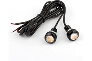 Ruilogod 2 Pcs Pink LED Eyes Light Lamp 18mm Dia DC 12V