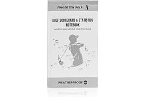 FINGER TEN Golf Scorecard Book Stats Statistics Log Notebook Waterproof Paper Value 1/2/4/8 Pack, Fit Golf Score Card Holder 