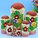LK 7pcs Castle Pattern Wooden Nesting Toys Russian Dolls Matryoshka Stacking Dolls