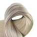 Full Shine Tape in Hair Extensions 16 Inch Real Hair Tape Extensions Balayage Nordic Color 18 Fading to 22 and 60 Platinum Blonde 20 Pieces 50 Grams Glue on Hair Extensions