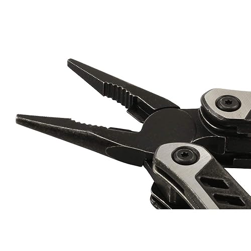 SWISS+TECH ST021004 14-in-1 Multi-Pliers, Stainless Steel, Black