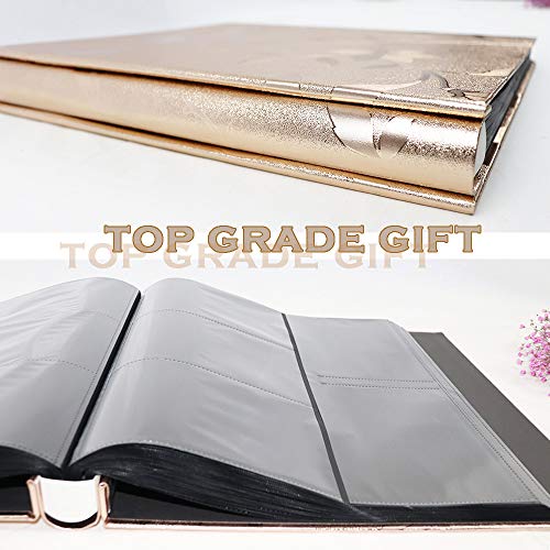 image for RECUTMS Leather Cover Photo Album 600 Pockets Sewn Bonded Memo Album S
