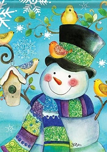 YQZsay Garden Flag, Glitter Wonderland Snowman