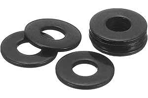 uxcell 75Pcs M6 304 Stainless Steel Flat Washers, ID 6mm, OD 16mm, Thickness 1.5mm Round Metal Washers for Screws Bolts, Outd