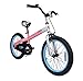 RoyalBaby Boys Girls Kids Bike 18 Inch Matte Button Bicycles with Kickstand Child Bicycle Pink