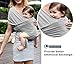 X-CHENG Baby wrap - Comfortable Cotton Baby Wrap Carrier Designed for Newborns to 35lbs - Natural Cotton Nursing Baby Sling - Best Baby Shower Gift (Grey)（Comes with a manual）