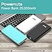Power Bank Portable Charger 20000mah High Capacity Battery Pack Dual Micro 2A Faster Inputs Compatible LED Flashlight Smart Devices Android Phone and Other Cellphones White (2 Micro Cables Include)