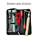 Piano Tuning Kits, UMsky Professional 16 Pieces Piano Tuner Tools Including Piano Tuning Hammer Lever Felt ， Mutes，Tuning Wrench Hammer ，Tuning Fork，Handle Kit Tools and Case for Tuner