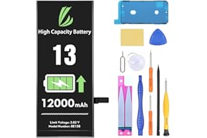LL TRADER Battery for iPhone 13 12000 mAh High Capacity Replacement Battery for iPhone 13, (A2482、A2631、A2634、A2635、A2633) with Full Set Repair Tool Kit 2025 New