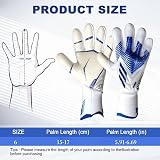 flintronic Football Goalkeeper Gloves Kids Size 6 White PU Latex Palm view 2