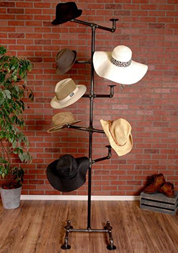 Industrial Pipe Hat Rack Display Stand by William Robert's Vintage