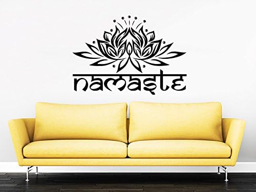 Wall Decals Yoga Namaste Words Lotus Flower Buddha Ganesha Mandala Yoga Studio Wall Vinyl Decal Stickers Bedroom Murals