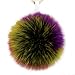 Valpeak 5'' Fox Fur Pom Pom Keychain Fur Ball Fur Keyc Fluffy hain Pom Pom (Colorful)