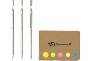 STATIONERY JP Pilot Birdy Switch Multi Pen, Ballpoint Pen 0.7mm Black Ink + Mechanical Pencil 0.5 mm, 3-pack, Sticky Notes Value Set