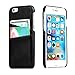 iPhone 6S 6 Slim Card Case - SOWOKO Ultra Slim Faux Leather Credit Card ID Holder Slots Shockproof Protective Cover for Apple iPhone 6S 6 (Black)