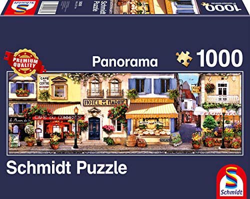Schmidt Spiele Puzzle 58383 Spaziergang durch Paris, 1000 Teile Panorama-Puzzle, bunt