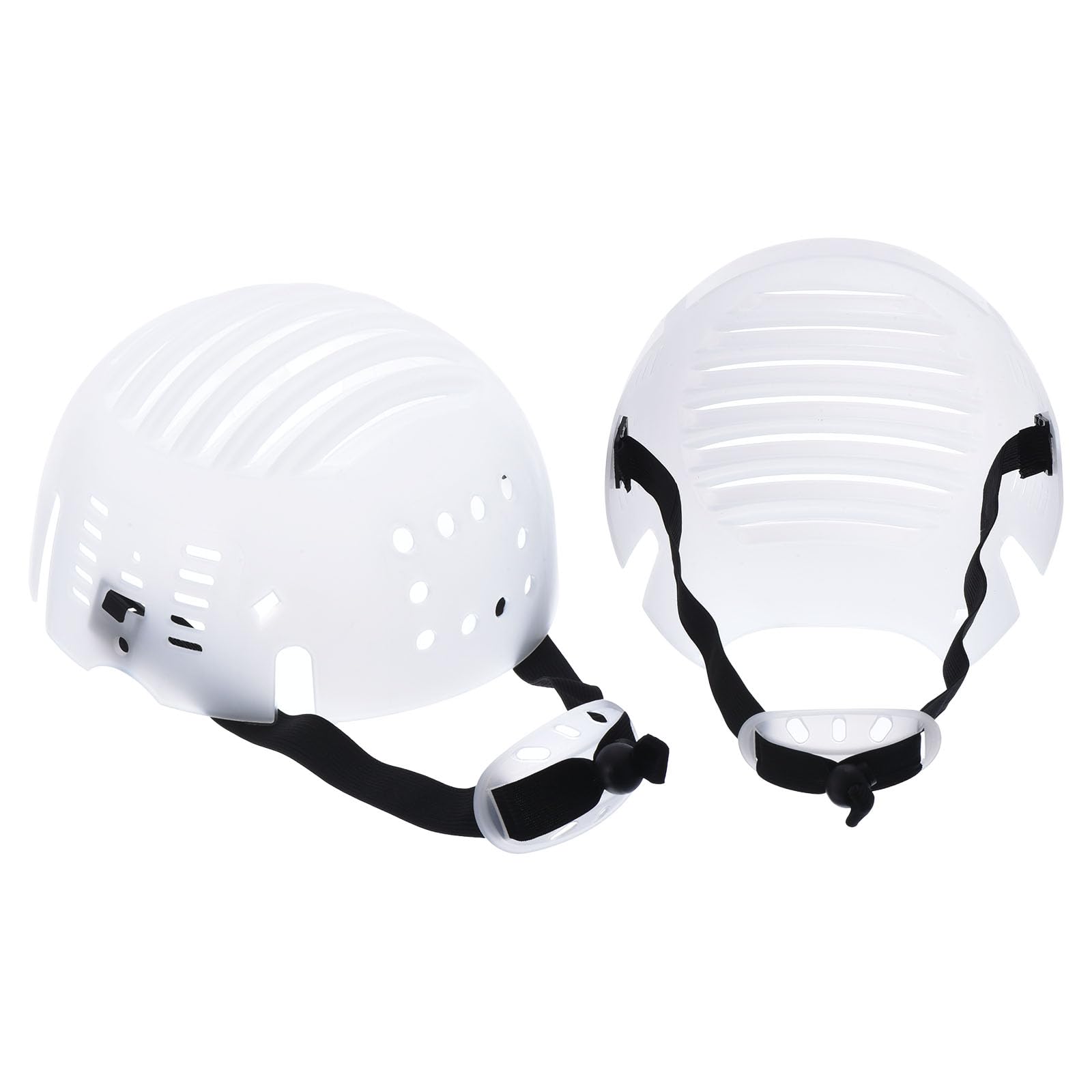 uxcell 2Pcs Bump Cap Insert, PE Lined Baseball Hard Hat Inserts, Lightweight Universal Bump Cap with Adjustable Strap for Head Protection (White)
