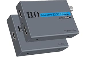 HDMI Coaxial Extender 1080P60hz Over Cable Transmission for Security Cameras With Loop Out Signal Up to 500m