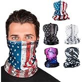 S A Company 5-Pack UV Face Shield | UV 30+ Multipurpose Neck Gaiter Balaclava for Adults | Multiple Color Packs