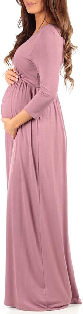 Wrapped Ruched Maternity Dress at  Women’s Clothing store