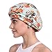 YI HENG MEI Women's Elegant Floral Pleated Indian Turban Hat Chemo Cancer Cap Sleep Cap