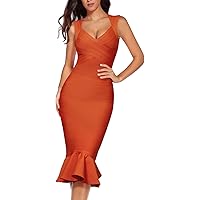 Amazon.com: Women's Bandage Dress Sexy Halter Fishtail Bodycon Party Club  Elegant Wedding Guest Dress (Antique Pink, XS) : Clothing, Shoes & Jewelry