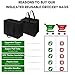 Insulated Grocery Bags (2-Pack), Leakproof Liner, Reusable, Thicker Thermal Material, Extra Large Size, Stands Upright, Collapsible, with Zippered Lid