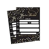 Hadley Designs 50 Fill In Invitations, Black