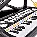 Mallya 24 Keys Keyboard Kids Toy Piano with Microphone - Black