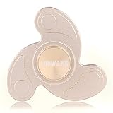 Hand Spinner Fidget Toy, Finger Spinner, AIRWALKS Aluminium Alloy High Speed Up to 1-3 Mins Spins, EDC ADHD Focus Tri-spinner to Relieves Anxiety and Boredom (Champaign Gold)